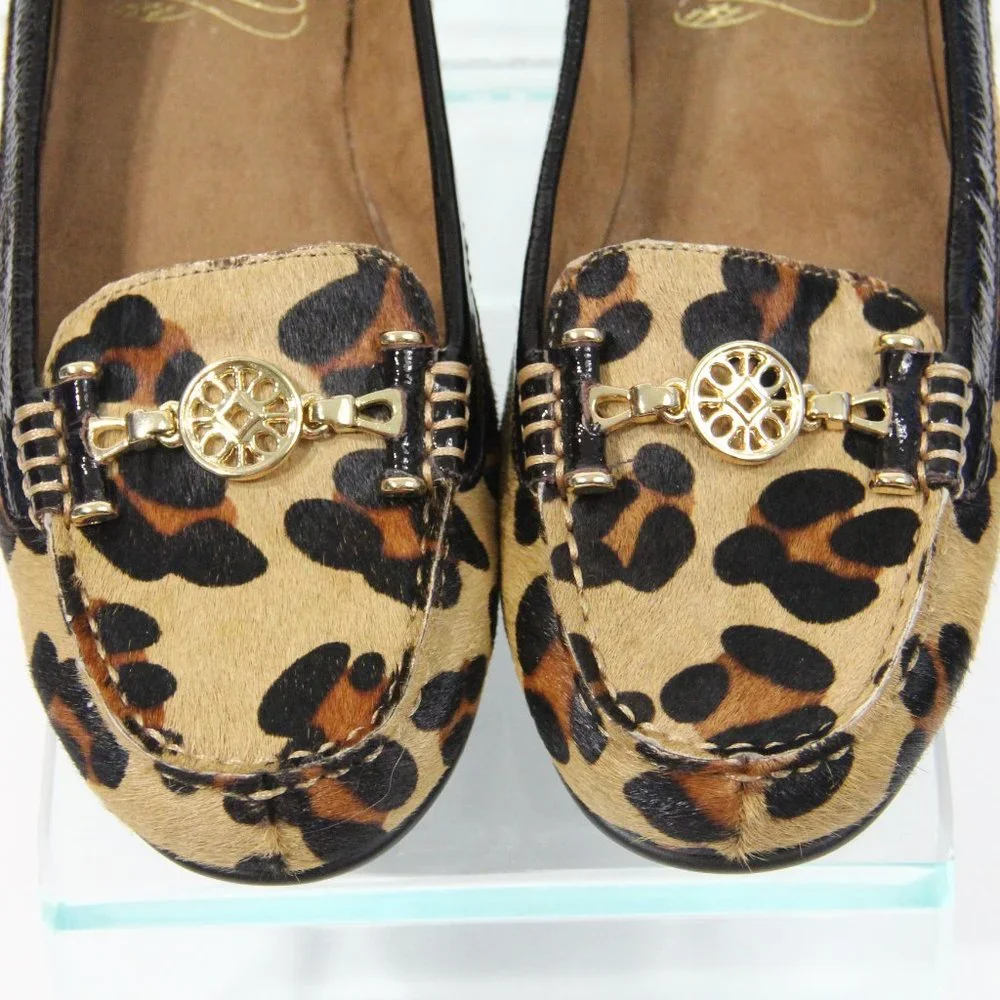 Aerosoles Leopard Print Loafers 9.5 NEW Women Slip on Flat animal Moccasins